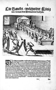Banket med kongen, 1606 af Theodore de Bry
