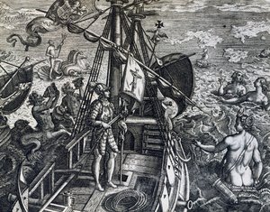 Christoffer Columbus opdagede Indien af Theodore de Bry