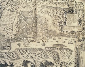 Byen Goa i Indien, Indgravering af Theodor de Bry (1528-1598) fra Rejseberetning om sømanden Jan Huyghen van Linschotens rejse til det portugisiske Østindien 1579-1592), 1500-tallet af Theodore de Bry
