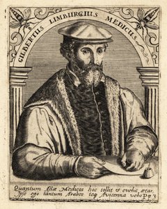 Gilbert Fusch af Limburg, hollandsk læge, 1504-1567. af Theodore de Bry