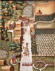 Gravering fra "" Admirante Narratio Americae"" af Theodore de Bry (1528-1598) af Theodore de Bry