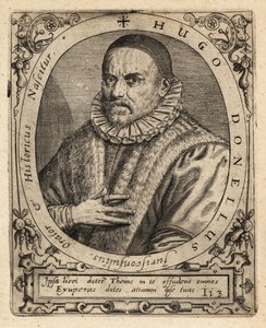Hugues Doneau, fransk juraprofessor. af Theodore de Bry