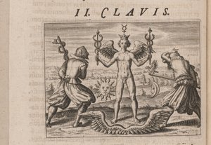 Illustration til Tripus Avrevs, det vil sige tre afhandlinger af udvalgte kemikere.., 1618 af Theodore de Bry