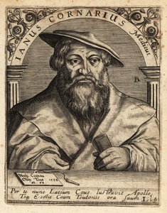 Janus Cornarius, saksisk humanist, c1500-1558. af Theodore de Bry
