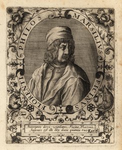 Marsilio Ficino, italiensk lærd. af Theodore de Bry