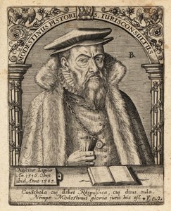 Modestinus bageren af Theodore de Bry