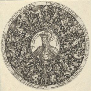 Portræt af hertugen af Alva, fra en serie af Tazza-designs, ca. 1588. af Theodore de Bry