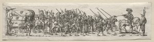 Soldater i marts. af Theodore de Bry