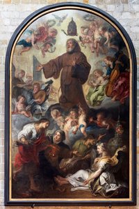 Ophøjelsen eller forherligelsen af den hellige Frans af Paula, Theodoor Van Thulden
