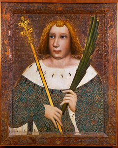 Sankt Vitus, husdyrenes beskytter (tempera på træ) af Theodoric Master