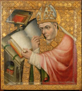 Skrivende biskop (tempera på træ) af Theodoric Master