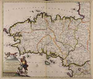 Ducatus Britanniae tabula cum omnibus suis provinciis nova descriptio af Theodorus Danckerts
