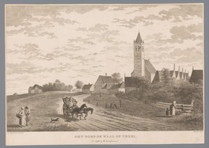 Udsigt over landsbyen De Waal på Texel Landsbyen De Waal på Texel (titel på objekt)