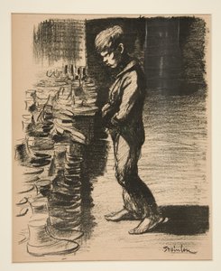 Om støvler (About Boots), forside til La Feuille nr. 5, 31. december 1897 af Théophile Alexandre Steinlen