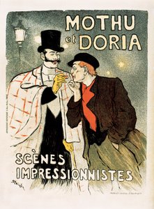 Annonceplakat for sangerne Mothu et Doria af Théophile Alexandre Steinlen