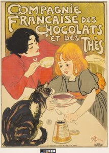 Fransk chokolade- og teselskab af Théophile Alexandre Steinlen