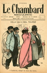 Cover af ""Le Chambard Socialiste"", nummer 28, Satirical in Colors af Théophile Alexandre Steinlen