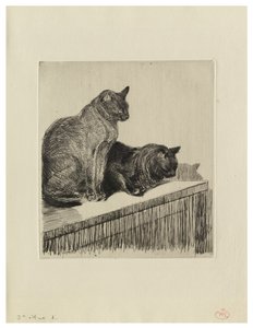To katte på et møbel af Théophile Alexandre Steinlen