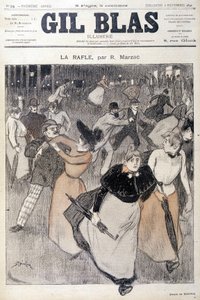 Tegning af Steinlen i Gil Blas, 6/12/1891. af Théophile Alexandre Steinlen