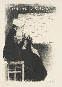 Sorgens kvinde af Théophile Alexandre Steinlen
