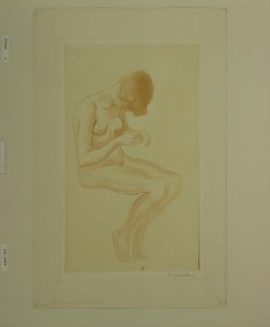 [Kvinde, der lakerer sine negle (6. stor akt)] af Théophile Alexandre Steinlen