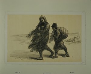 Den serbiske udvandring af Théophile Alexandre Steinlen