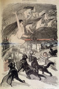 Metamorfose af katte til hekse - af Steinlen af Théophile Alexandre Steinlen