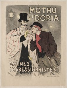 Mothu og Doria - impressionistiske scener af Théophile Alexandre Steinlen