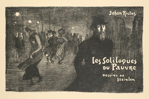 Avis- og boghandlerprospekt: Den fattige mands enetaler af Jehan Rictus af Théophile Alexandre Steinlen