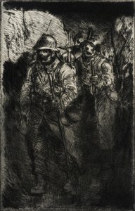 Gående soldater af Théophile Alexandre Steinlen
