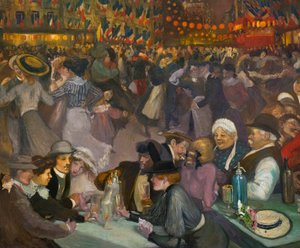 Bastilledagen-dansen (14. juli) - Alexandre Theophile Steinlen (1859-1923) - detalje af "" Bal du 14 juillet" af Théophile Alexandre Steinlen