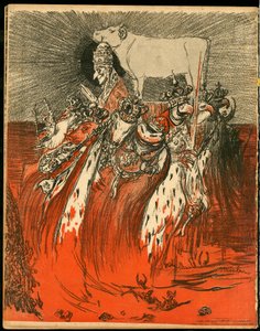 Smørtallerkenen, nummer 47, Satirisk i farver af Théophile Alexandre Steinlen