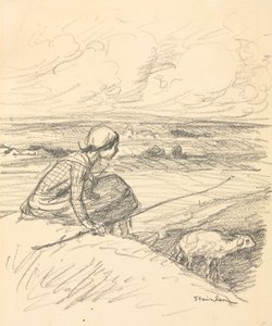 Hyrdinden af Théophile Alexandre Steinlen