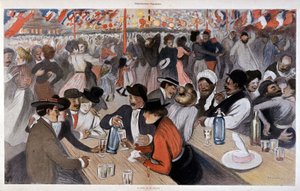 Festen 14. juli af Steinlen, n.d. v. 1902 af Théophile Alexandre Steinlen