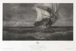 Fantomskibet eller på bølgerne, 1872.