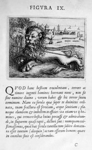 Profetifigur IX fra Prognosticatio Eximii Doctoris Paracelsi, 1536 af Theophrastus Bombastus von Hohenheim Paracelsus