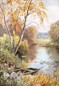 Efterår på Ouse (akvarel)
