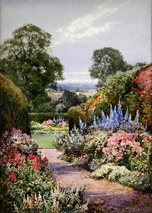 I nærheden af Henley, Oxfordshire (akvarel på papir)