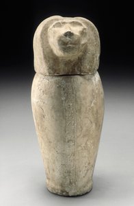 Canopic Krukke med Cynocephalous Head (kalksten) af Third Intermediate Period Egyptian