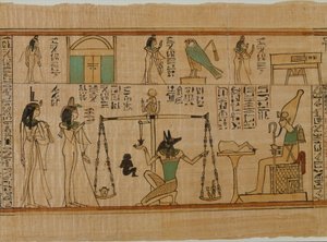 Sangeren af Amun Nanys begravelsespapyrus, x.1050 f.Kr. (papyrus, maling)