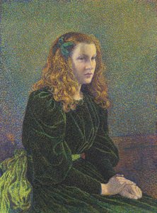 Ung kvinde i en grøn kjole Germaine Maréchal, 1893