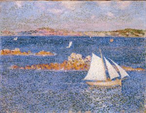 I nærheden af Per-Kiridec-klipperne af Théo van Rysselberghe