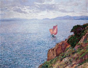 Det røde sejl af Théo van Rysselberghe