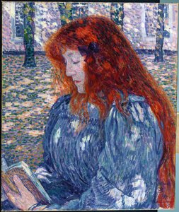 Kvinde læser, 1899 af Théo van Rysselberghe
