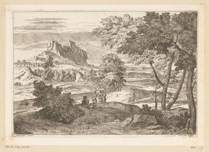 Arkadisk landskab med figurer og kaniner Suite de Paysages (serietitel)