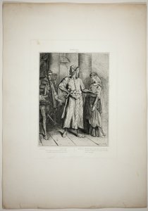 Ærlige Iago, min Desdemona må jeg overlade til dig, plade fire fra Othello af Théodore Chassériau