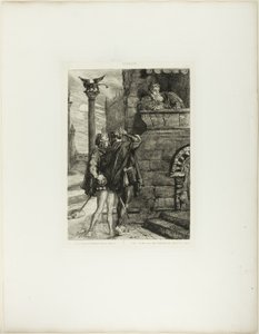 Vågn op! Hvad Ho! Brabantio!plade 1 (akt 1, scene 1) fra Othello af Théodore Chassériau