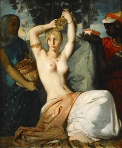 Ester Esthers toilette forbereder sig på at blive præsenteret for kong Ahasverus, 1841. af Théodore Chassériau