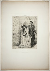 The Willow Song, planche ni fra Othello af Théodore Chassériau
