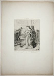 Vær derfor glad, Cassio, plade seks fra Othello af Théodore Chassériau
